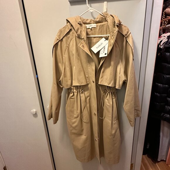 BA&SH Ted Trench coat size 0 NWT - Picture 5 of 7